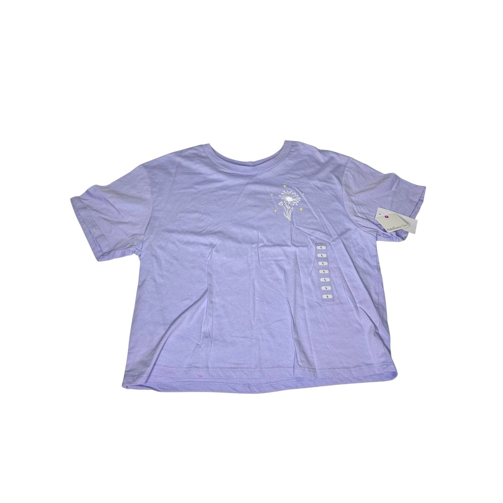 Rebellious One Lavender Believe In Positivity Butterfly Graphic T-Shirt‎ L NWT